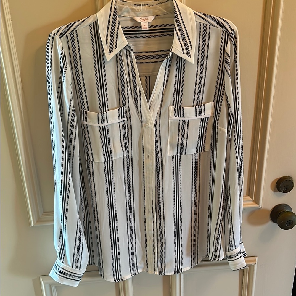 Candies Black and White Striped Shirt